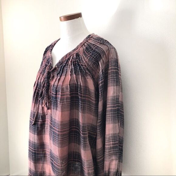 We The Free FP cloudbreaker plaid oversized tunic - Picture 4 of 9